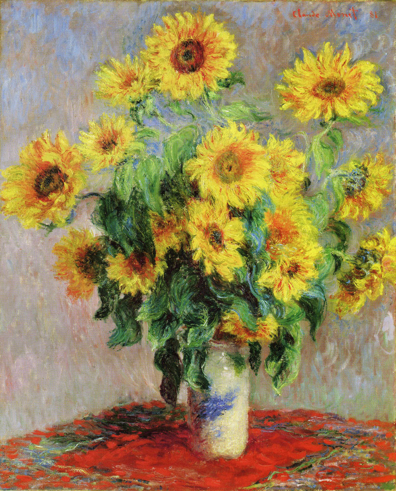 Claude Monet - Bouquet of Sunflowers